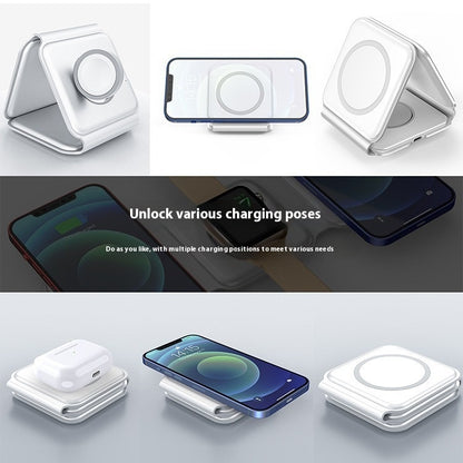 3 In 1 Magnetic Wireless Charging Folding Mobile Phone Holder Rusoft Innovation