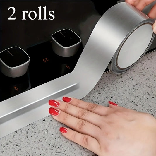 Silver Foil Tape, Waterproof Caulk Strip, Kitchen Caulk Self-adhesive Waterproof Repair Tape, Oil-proof, Toilet Seal Self-adhesive Tape-Selling On Temu Is Prohibited Rusoft Innovation