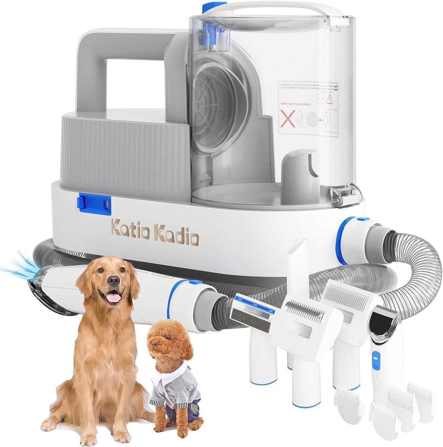 Pet Grooming Kit, 5 In 1 Dog Grooming Kit With 2 Suction Mode, Low Noise Dog Hair Remover, Dog Vacuums For Hair Cleaning For Shedding Small, Medium Pet For Dog Hair At Home Rusoft Innovation