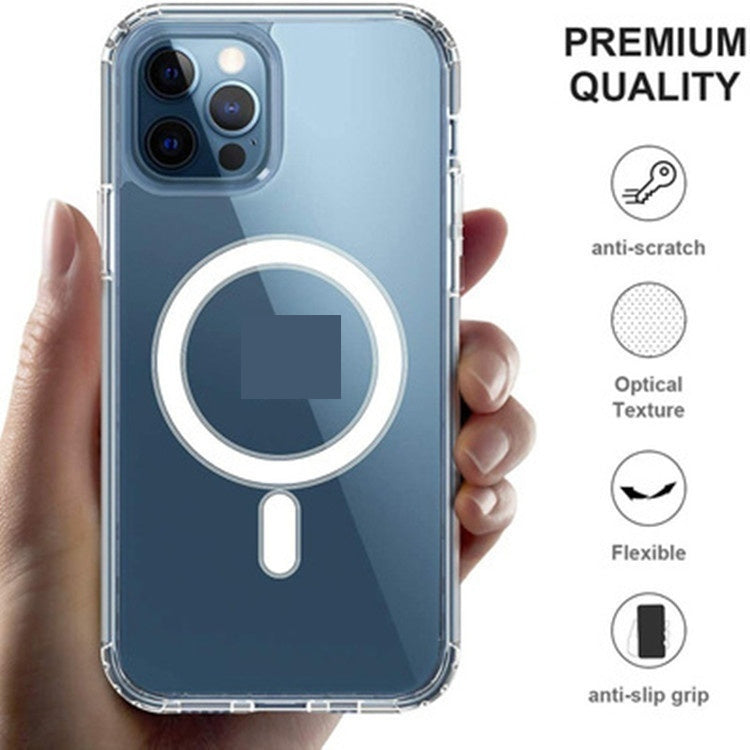 PC Transparent Magnetic Wireless Charger Protective Case Phone Case Rusoft Innovation