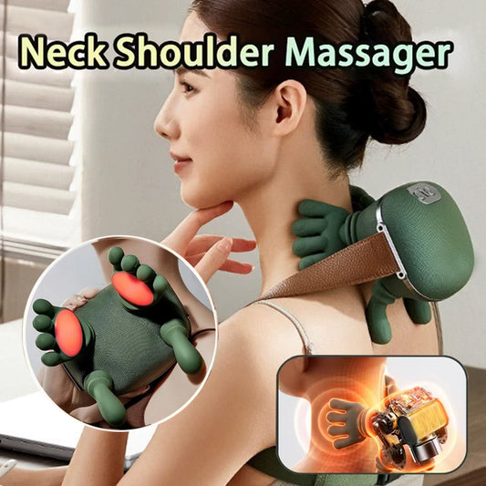 Electric Neck And Shoulder Muscle Massager Wireless Shoulder And Back Kneading Massage Shawl Neck Masajeador Relax Pain Relief Rusoft Innovation