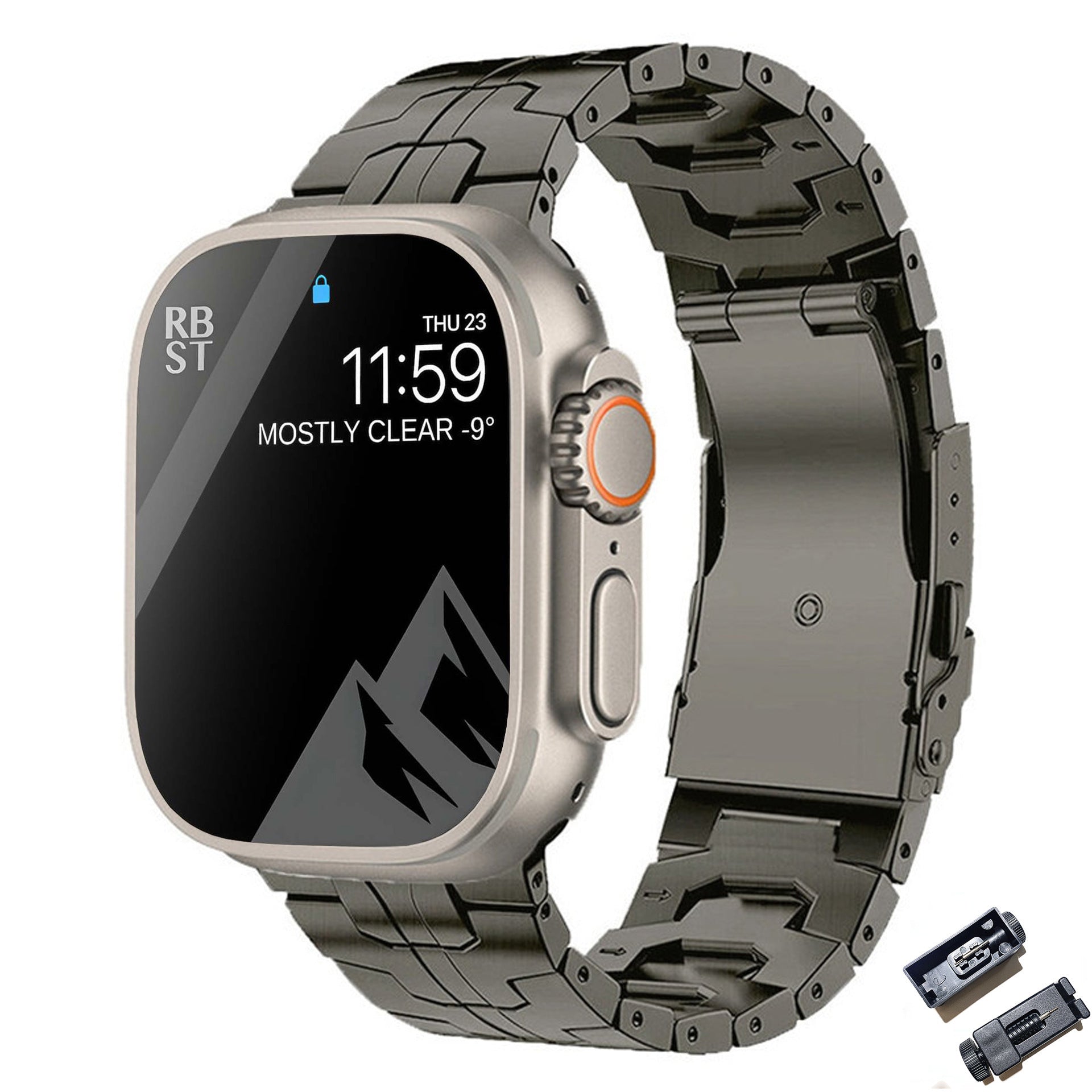 Suitable For Titanium Alloy Watch Strap Iron Man Safety Catch Titanium Band Metal Strap Rusoft Innovation