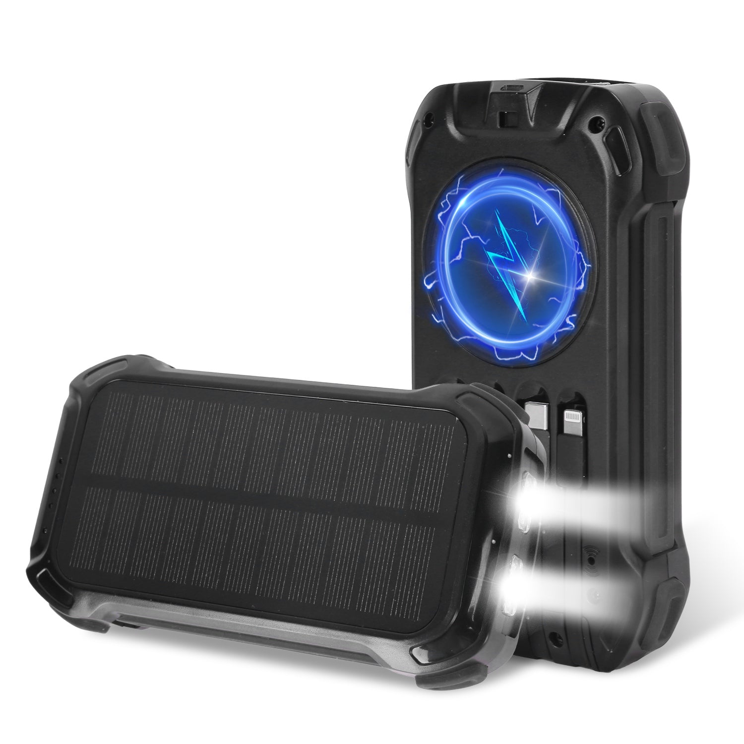 Cargador Solar 49800mAh – Power Bank con 4 Cables, 15W Wireless y 22.5W Fast Charging Rusoft Innovation