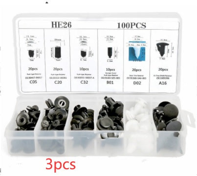Bag 100PCS Auto Buckle Domestic Trade And Foreign Trade Combination Set Nylon Clip Rusoft Innovation