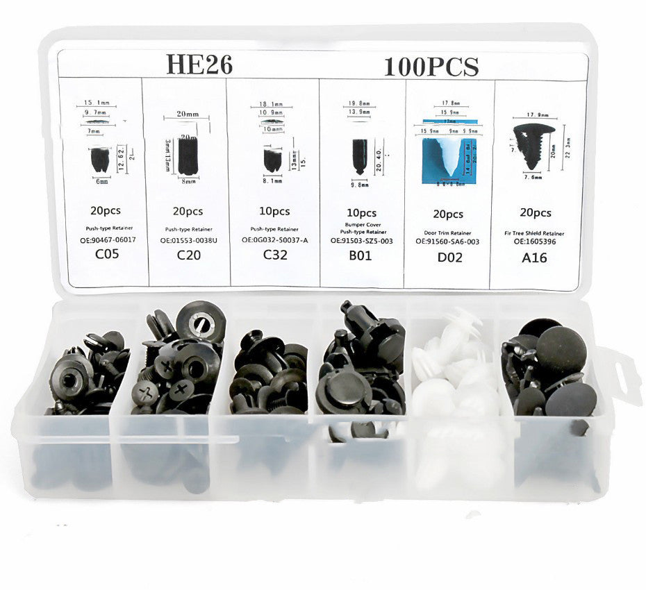 Bag 100PCS Auto Buckle Domestic Trade And Foreign Trade Combination Set Nylon Clip Rusoft Innovation