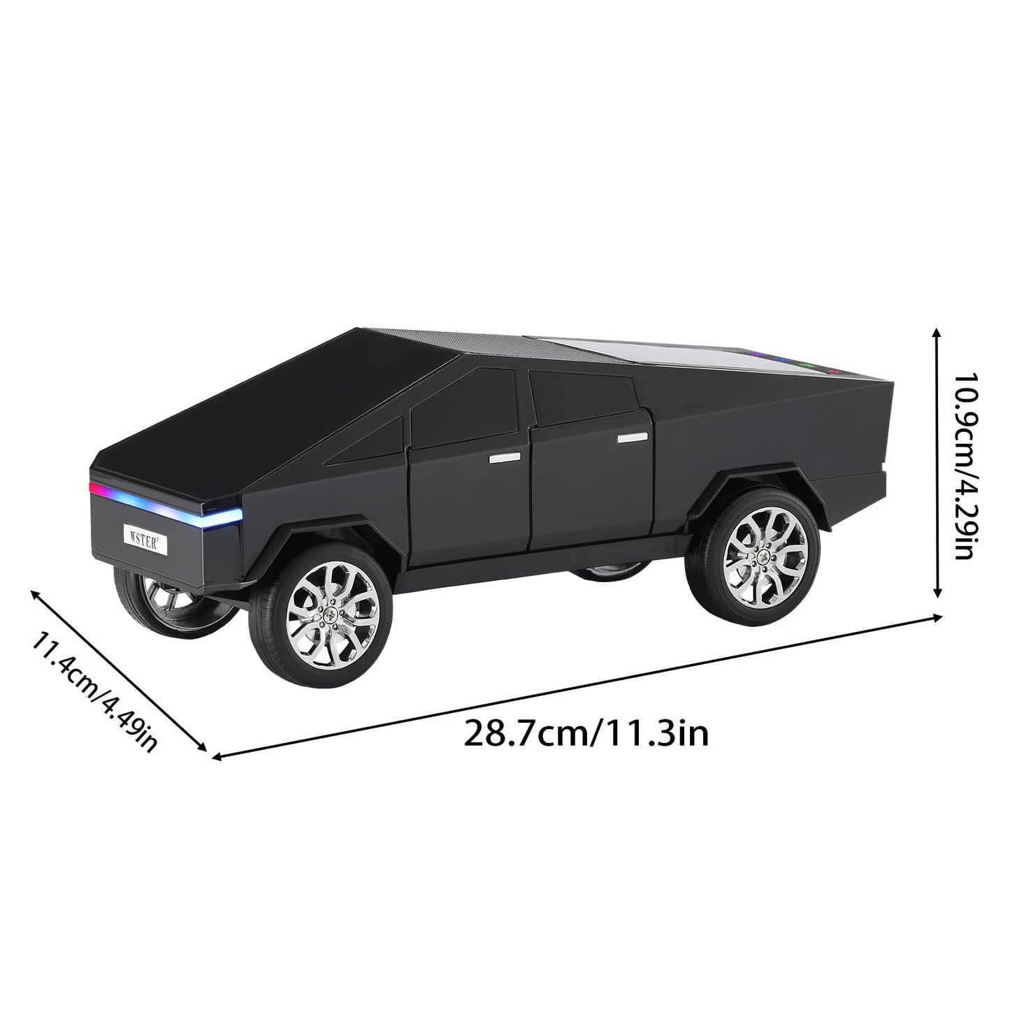 WS-580 Bluetooth Pickup Truck Portable Speaker With Display, High-definition Sound, TWS Pairing, FM Radio, Built-in Microphone For Hands-free Calls, A Surprising Gift For Car Enthusiasts Rusoft Innovation