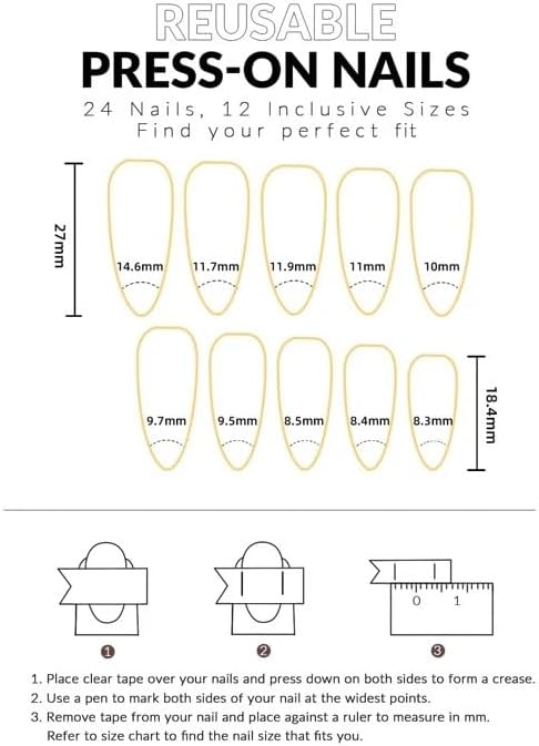 24 Nails in a Medium Ballerina Shape