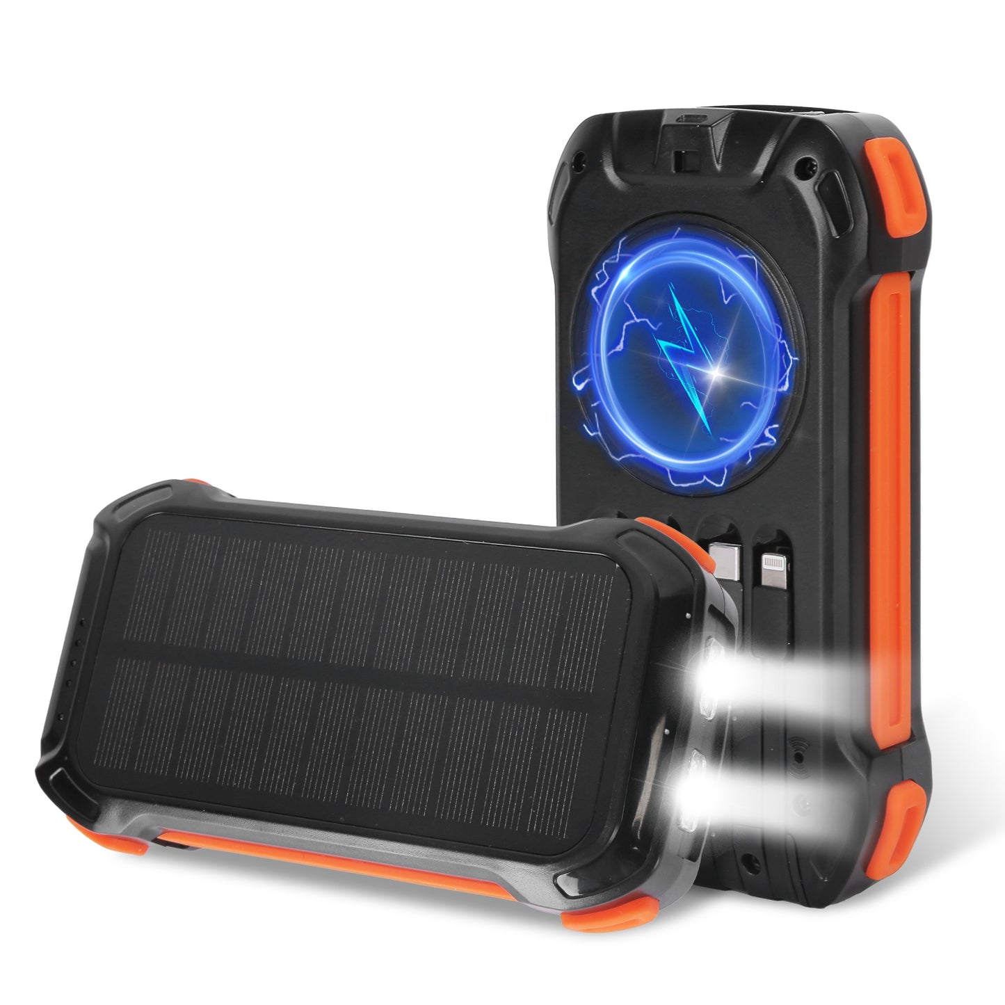 Cargador Solar 49800mAh – Power Bank con 4 Cables, 15W Wireless y 22.5W Fast Charging Rusoft Innovation