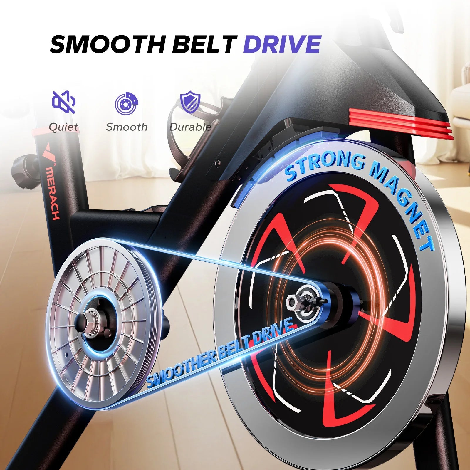 MERACH Exercise Bike S38 Indoor Cycling Magnetic Resistance Exclusive App 300lbs Capacity Comfortable Seat for Home&Weight Loss  Rusoft Innovation