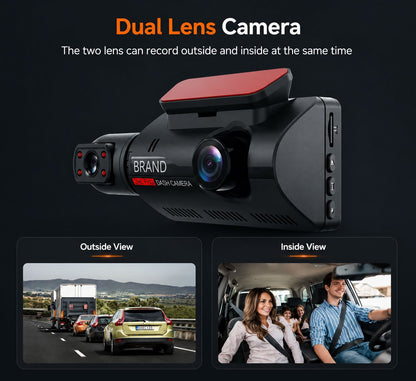 1080P Dual Dash Cam | Front & Cabin Recording | G-Sensor | Night Vision Rusoft Innovation