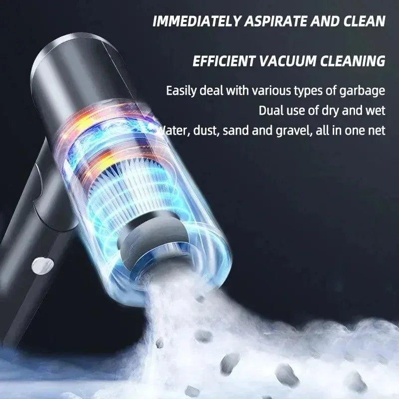 Aspiradora Inalámbrica Portátil 2 en 1 para Coche y Hogar, 120W de Alta Potencia  Rusoft Innovation