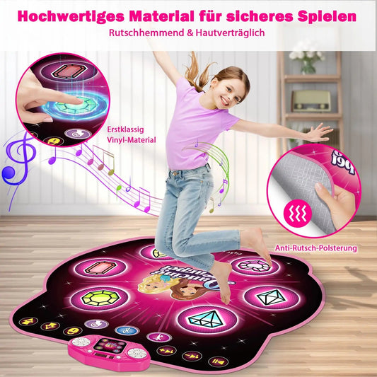 Alfombra de Baile TERRAMUS – Juguete Interactivo con Luces LED, Bluetooth, 27 Niveles y Desafío de Memoria para Niñas 3+  Rusoft Innovation