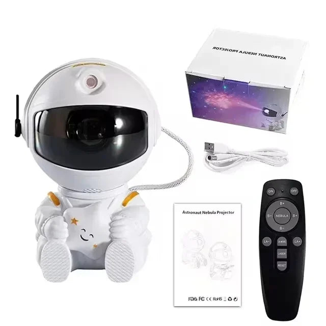Galaxy Star Projector Night Light – Astronaut-Themed LED Starry Sky Lamp for Bedroom, Home Decor & Kids Gift  Rusoft Innovation