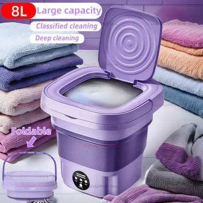 Mini Lavadora Portátil 8L – Ideal para Dormitorios, Viajes y Ropa Delicada  Rusoft Innovation