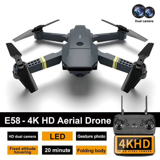 E88/E58 Professional Wide Angle RC Dron HD 4K Camera Mode Foldable Helicopter Aircraft Quadcopter Drone Kid Gift Toys  Rusoft Innovation