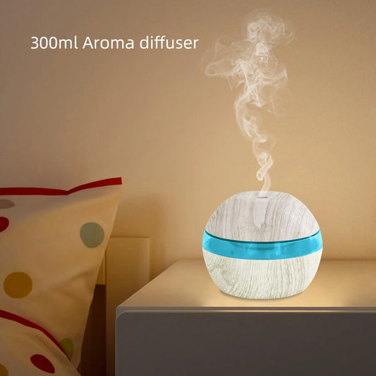 Humidificador Ultrasónico 300ml – Difusor de Aceites Esenciales con Niebla Fría, Temporizador y Apagado Automático para Hogar y Oficina  Rusoft Innovation