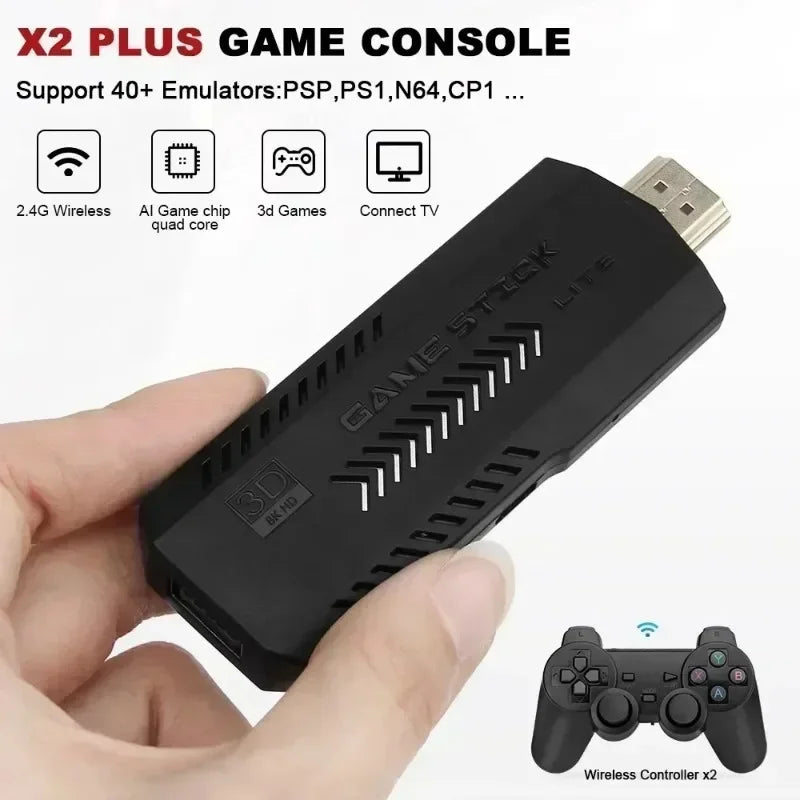Super Game Box 128GB 4K Android TV Gaming Console with 2 Wireless Controllers – Retro Arcade System for Christmas  Rusoft Innovation