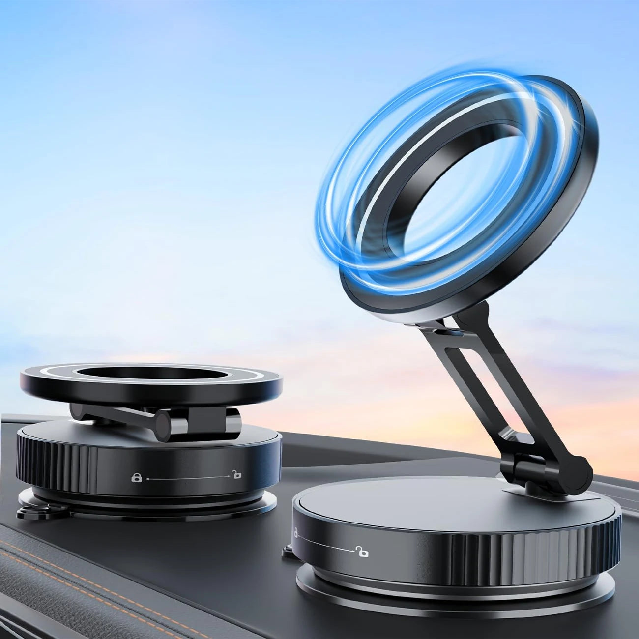Soporte Magnético para Teléfono con Ventosa Magsafe – Ajustable 360° y Plegable  Rusoft Innovation