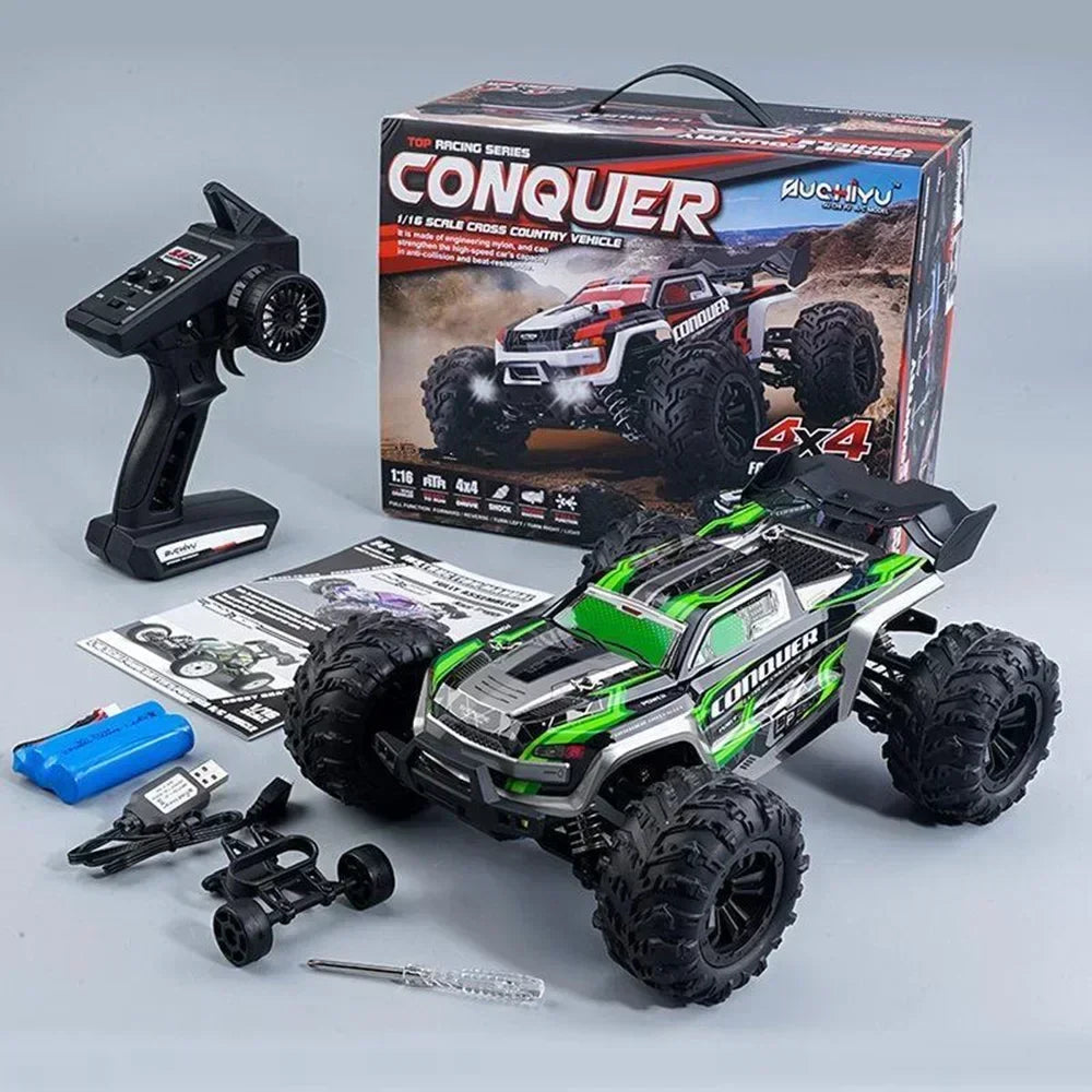 WLtoys Coche RC Escala 1:16 4WD Alta Velocidad 50 km/h – Camión Monstruo Todoterreno a Control Remoto 2.4G para Niños y Adultos  Rusoft Innovation