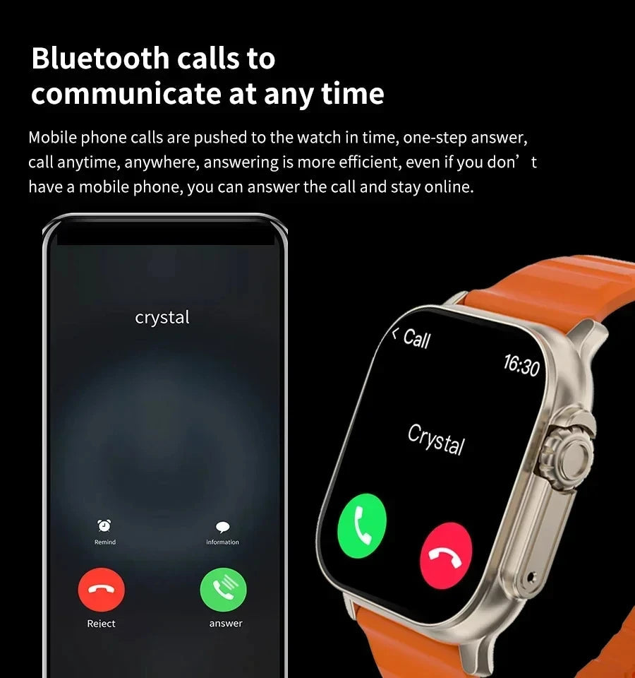 Smartwatch LAXASFIT T900Ultra – Reloj Inteligente con Bluetooth, Llamadas, Alertas de Mensajes, Monitor de Ritmo Cardíaco y Funciones Deportivas para Android e iOS  Rusoft Innovation