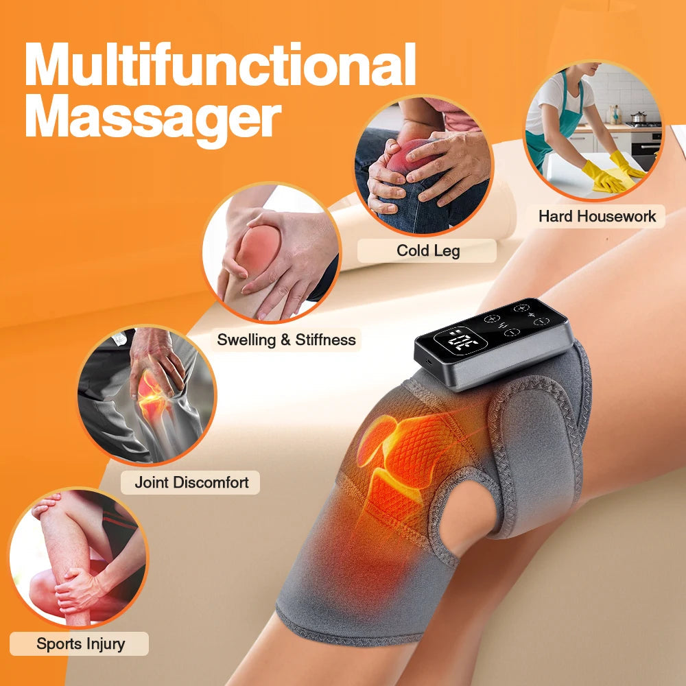 Masajeador Eléctrico de Rodilla y Articulaciones con Compresa Caliente  Rusoft Innovation