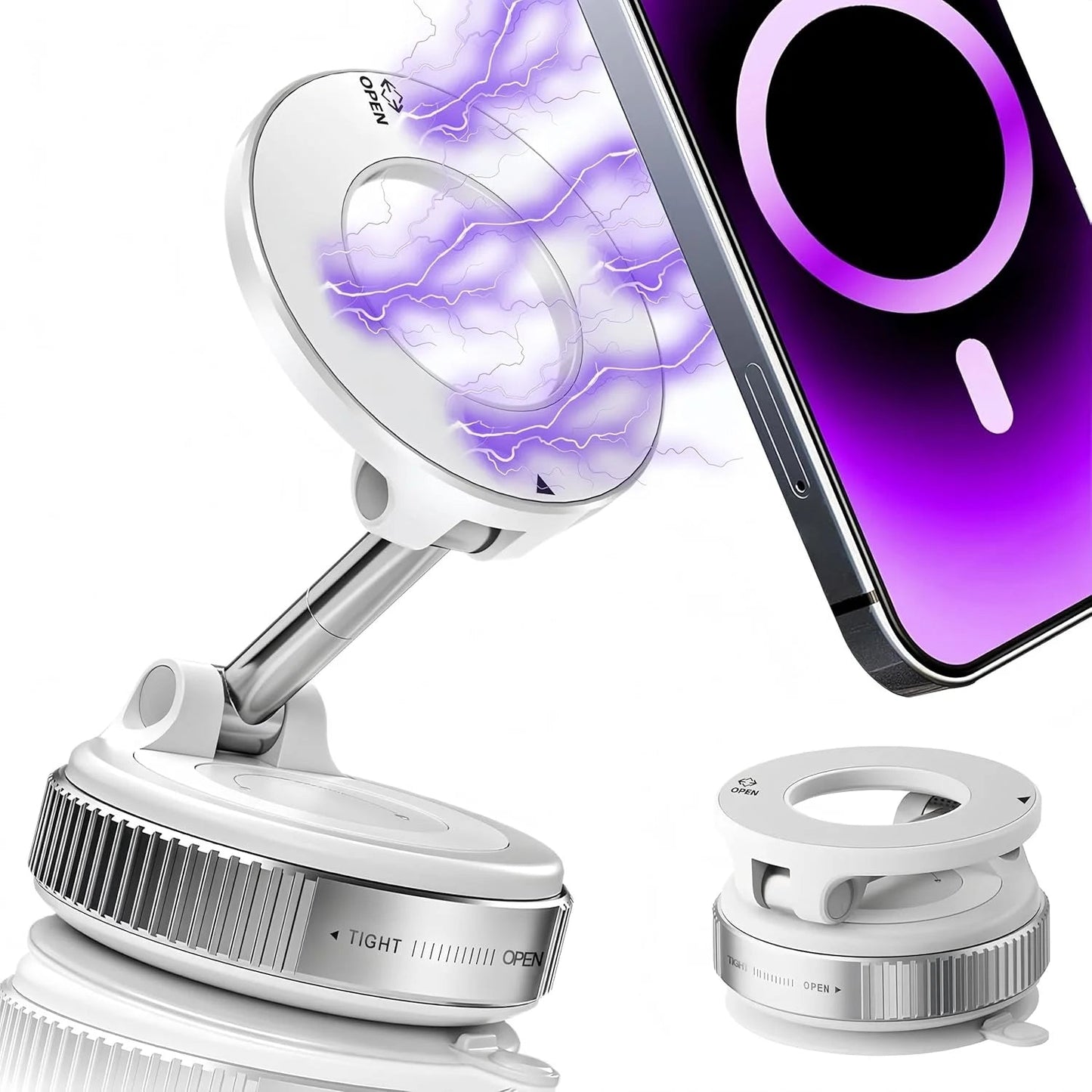 Soporte Magnético para Teléfono con Ventosa Magsafe – Ajustable 360° y Plegable  Rusoft Innovation