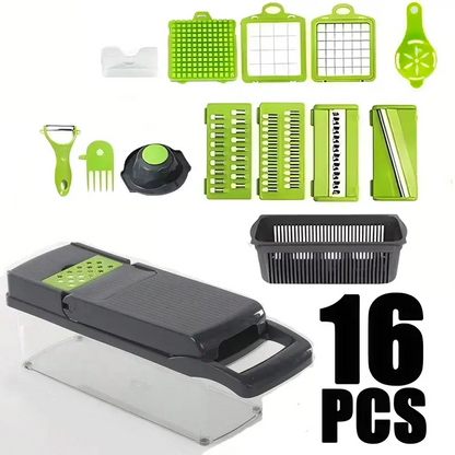 ProChef 16 en 1 Cortador y Rallador Multifuncional  Rusoft Innovation