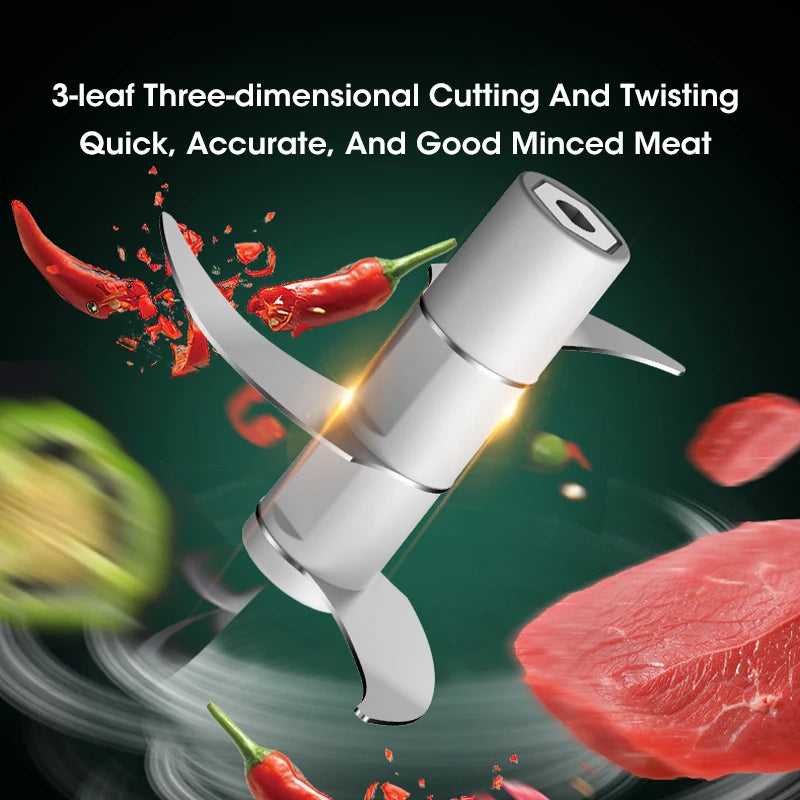 Mini Chef 250ml – Picadora Eléctrica Portátil USB para Ajo, Verduras y Carne