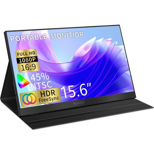 Monitor Portátil HDRinch 2024 de 15.6" Full HD 1080p – Pantalla Externa con USB-C y HDMI, 100% sRGB, Ideal para Laptop, Viajes, Gaming y Oficina  Rusoft Innovation