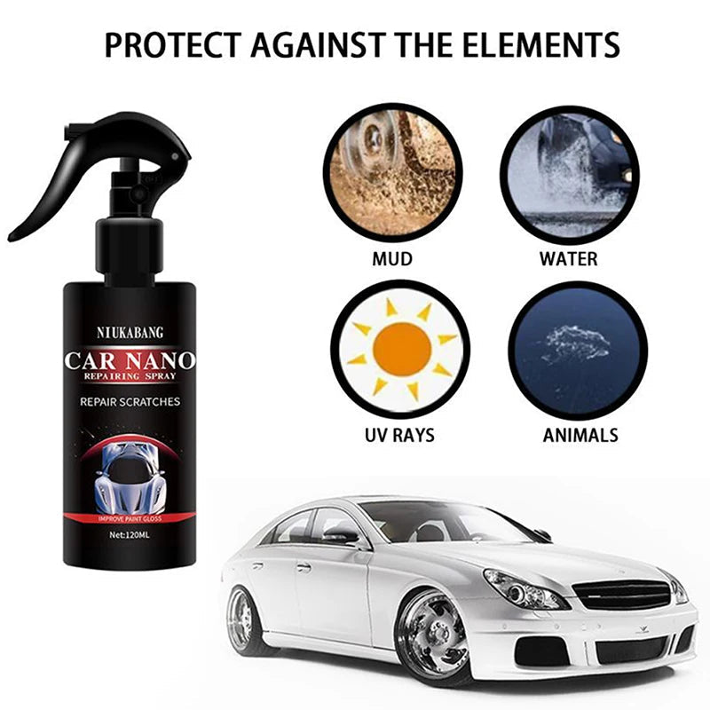 Car Scratch Repair Nano Spray 50/100ml Anti Scratch Hydrophobic Polish Nano Coating Water Displacing Polishing Wax Car Accessori  Rusoft Innovation