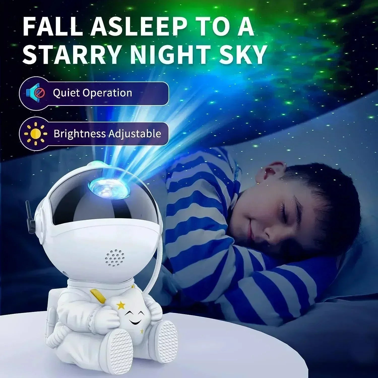 Galaxy Star Projector Night Light – Astronaut-Themed LED Starry Sky Lamp for Bedroom, Home Decor & Kids Gift  Rusoft Innovation