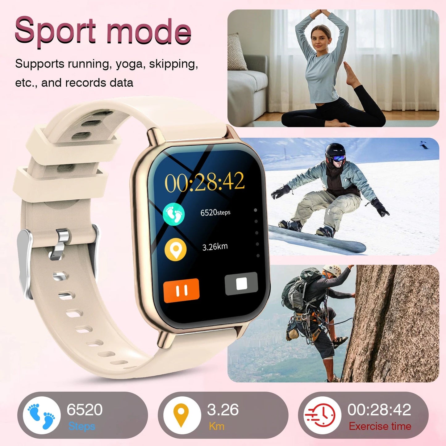 Reloj Inteligente Unisex 2.01” – Smartwatch con Llamadas Bluetooth, Monitor de Actividad, Deportes y Salud, Compatible con iOS y Android  Rusoft Innovation