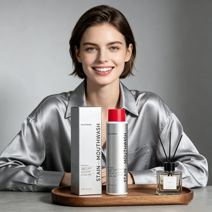 Teeth Whitening Mouthwash Clean Plaque Stains Teeth Brightening Fresh Breath Daily Oral Rinse Care Tooth Stain Removal Mouthwash  Rusoft Innovation