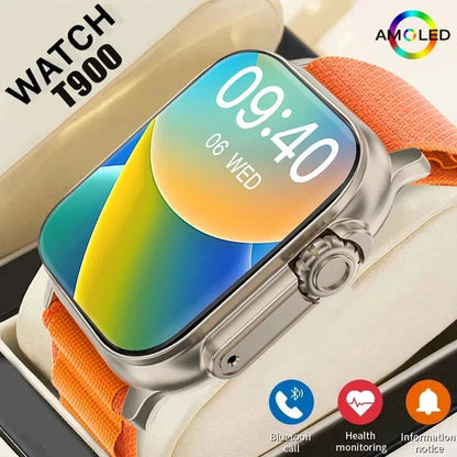 Smartwatch LAXASFIT T900Ultra – Reloj Inteligente con Bluetooth, Llamadas, Alertas de Mensajes, Monitor de Ritmo Cardíaco y Funciones Deportivas para Android e iOS  Rusoft Innovation
