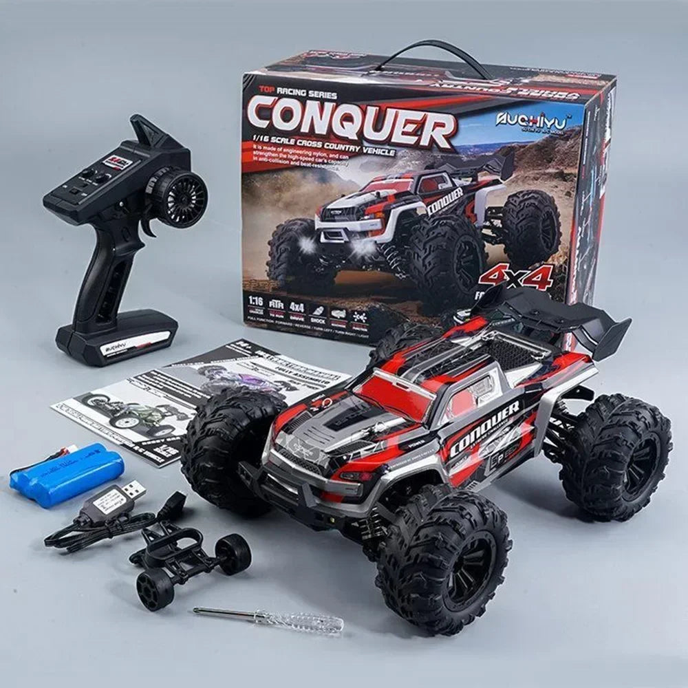 WLtoys Coche RC Escala 1:16 4WD Alta Velocidad 50 km/h – Camión Monstruo Todoterreno a Control Remoto 2.4G para Niños y Adultos  Rusoft Innovation