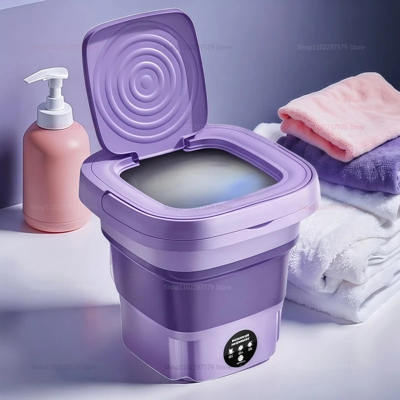 Mini Lavadora Portátil 8L – Ideal para Dormitorios, Viajes y Ropa Delicada  Rusoft Innovation