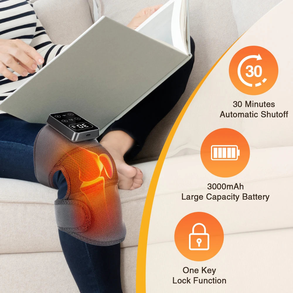 Masajeador Eléctrico de Rodilla y Articulaciones con Compresa Caliente  Rusoft Innovation