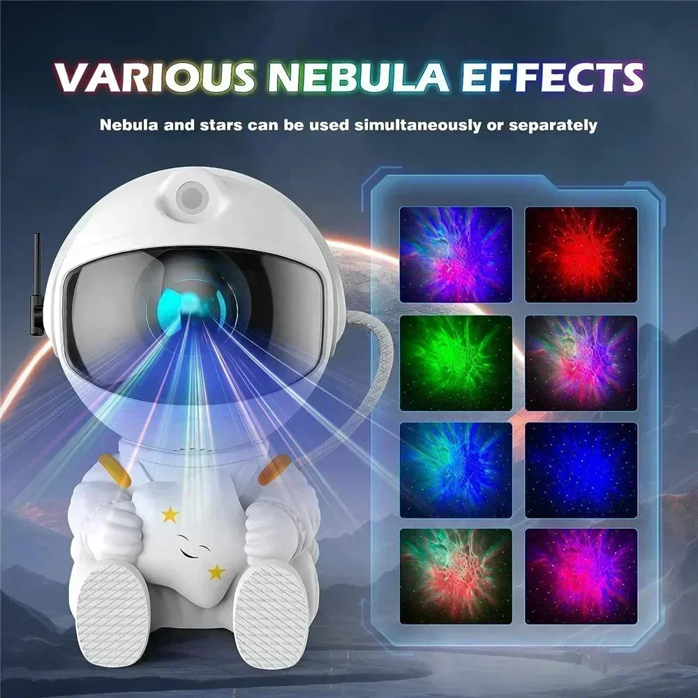 Galaxy Star Projector Night Light – Astronaut-Themed LED Starry Sky Lamp for Bedroom, Home Decor & Kids Gift  Rusoft Innovation