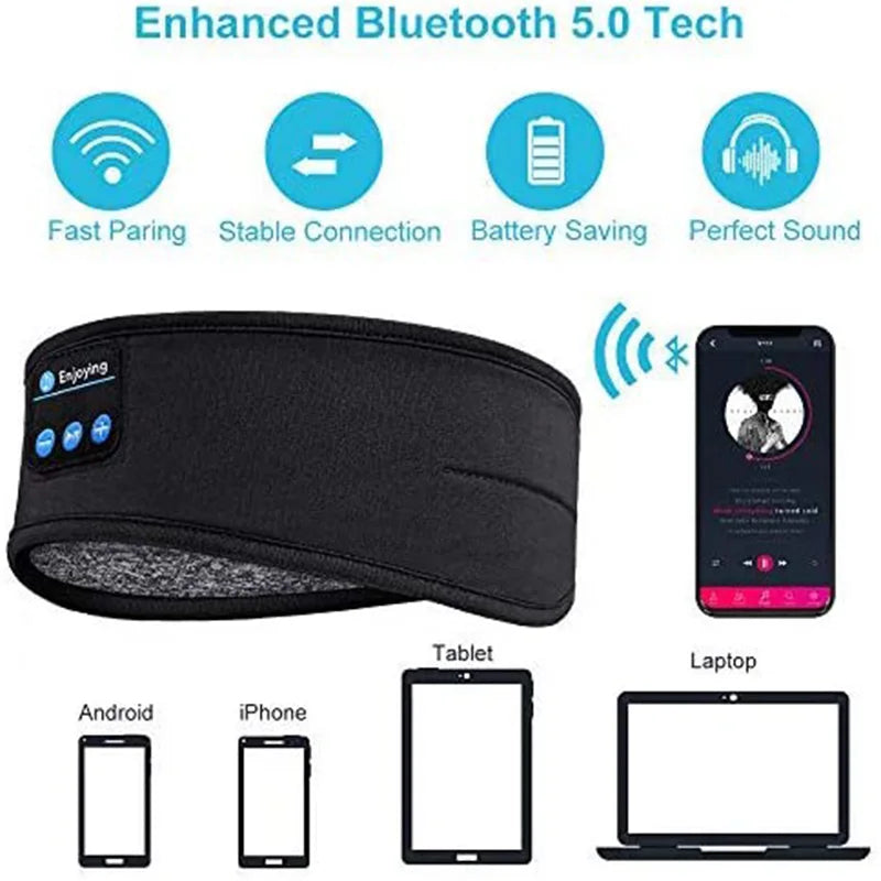 Auriculares Bluetooth Deportivos y para Dormir con Diadema Elástica 2 en 1  Rusoft Innovation
