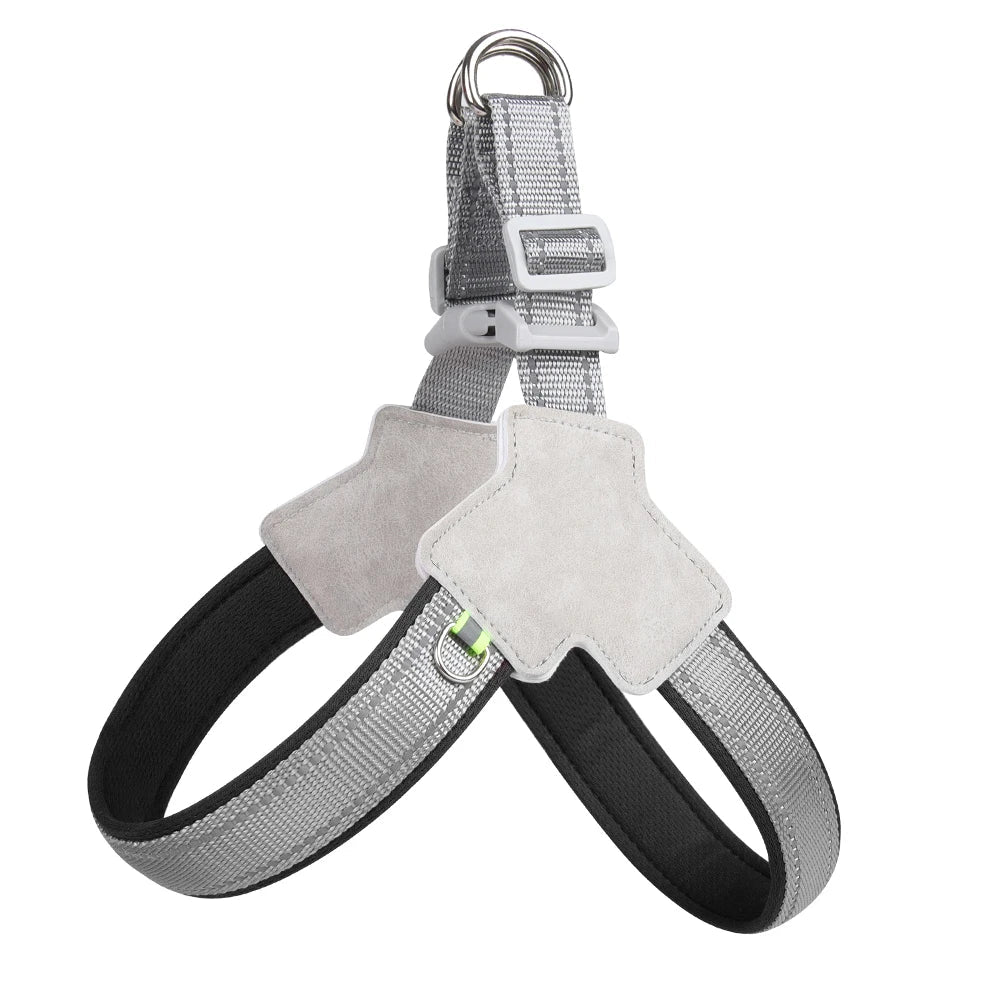 Arnés Reflectante para Perros y Gatos – Antitirones, Ajustable y Cómodo, Ideal para Pug, Chihuahua, Bulldog y Cachorros  Rusoft Innovation