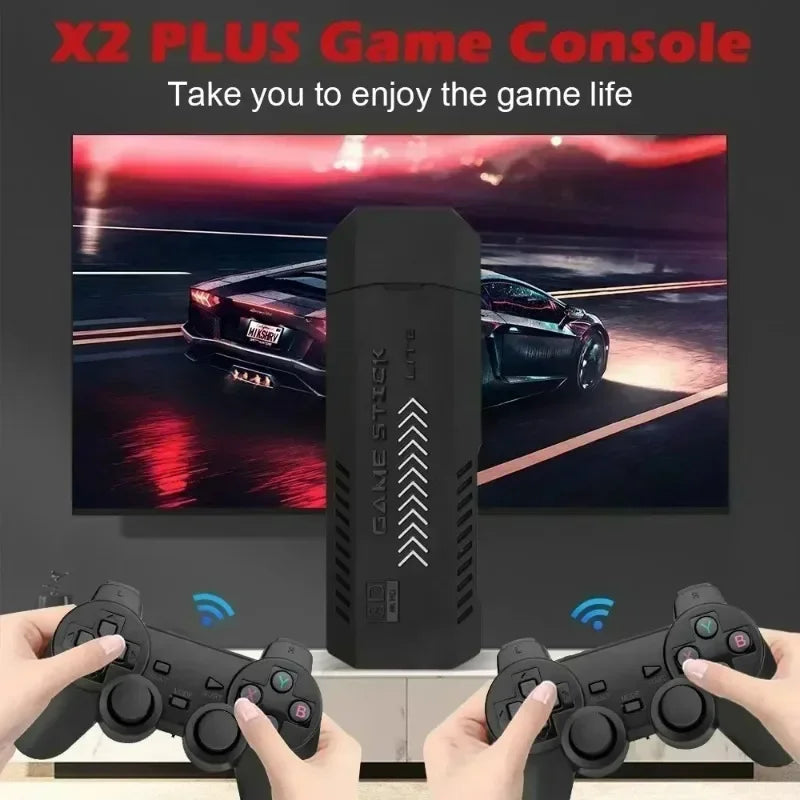 Super Game Box 128GB 4K Android TV Gaming Console with 2 Wireless Controllers – Retro Arcade System for Christmas  Rusoft Innovation