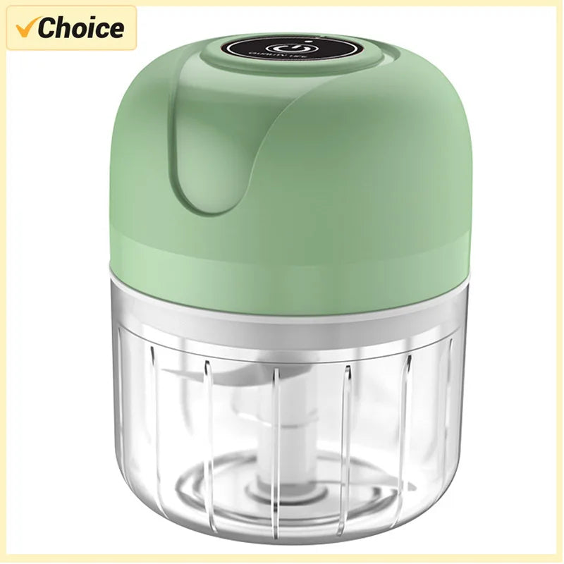 Mini Chef 250ml – Picadora Eléctrica Portátil USB para Ajo, Verduras y Carne