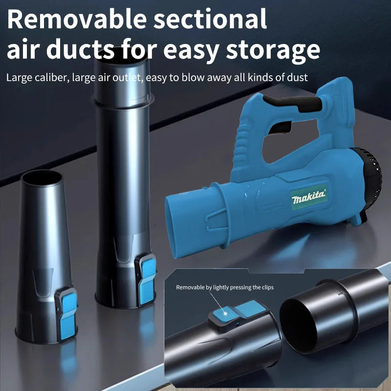 Soplador Turbo Inalámbrico 3 en 1 Compatible con Makita 18V – 38,000RPM, Motor Brushless, Portátil y Potente