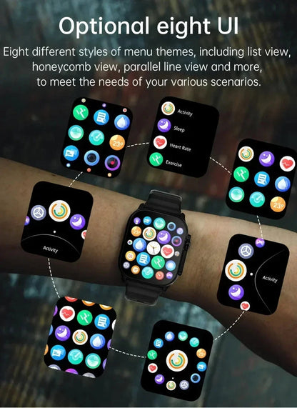 Smartwatch LAXASFIT T900Ultra – Reloj Inteligente con Bluetooth, Llamadas, Alertas de Mensajes, Monitor de Ritmo Cardíaco y Funciones Deportivas para Android e iOS  Rusoft Innovation