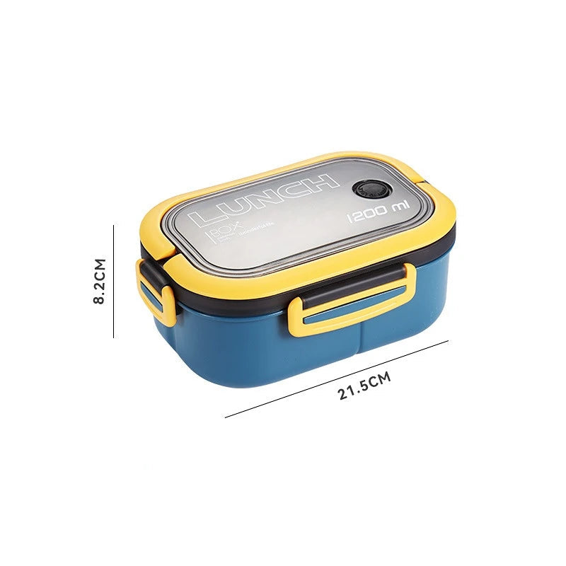 Bento Box 2 Capas 1200ML – Portátil, Apto Microondas y a Prueba de Fugas  Rusoft Innovation