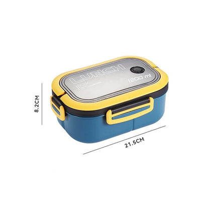 Bento Box 2 Capas 1200ML – Portátil, Apto Microondas y a Prueba de Fugas  Rusoft Innovation