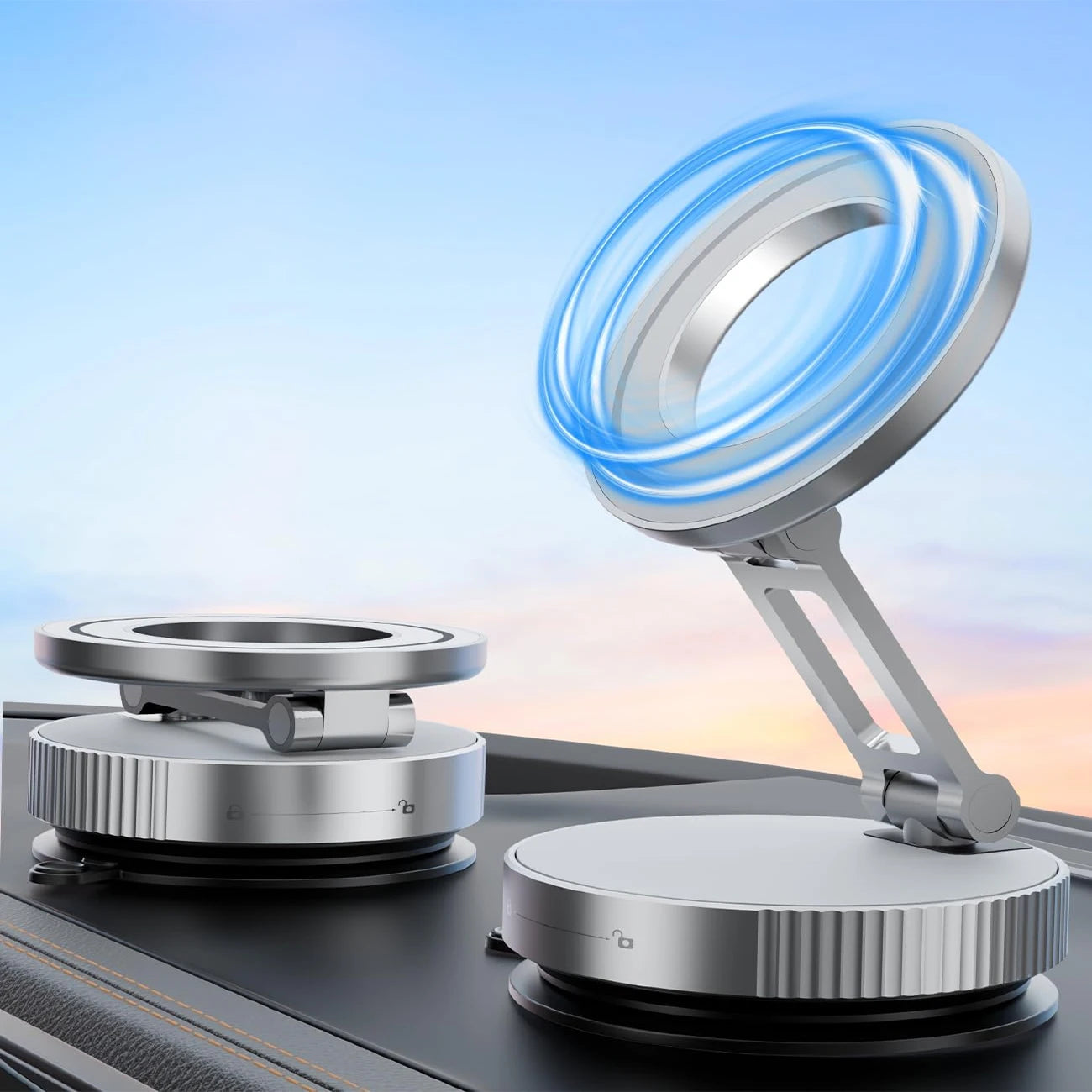 Soporte Magnético para Teléfono con Ventosa Magsafe – Ajustable 360° y Plegable  Rusoft Innovation