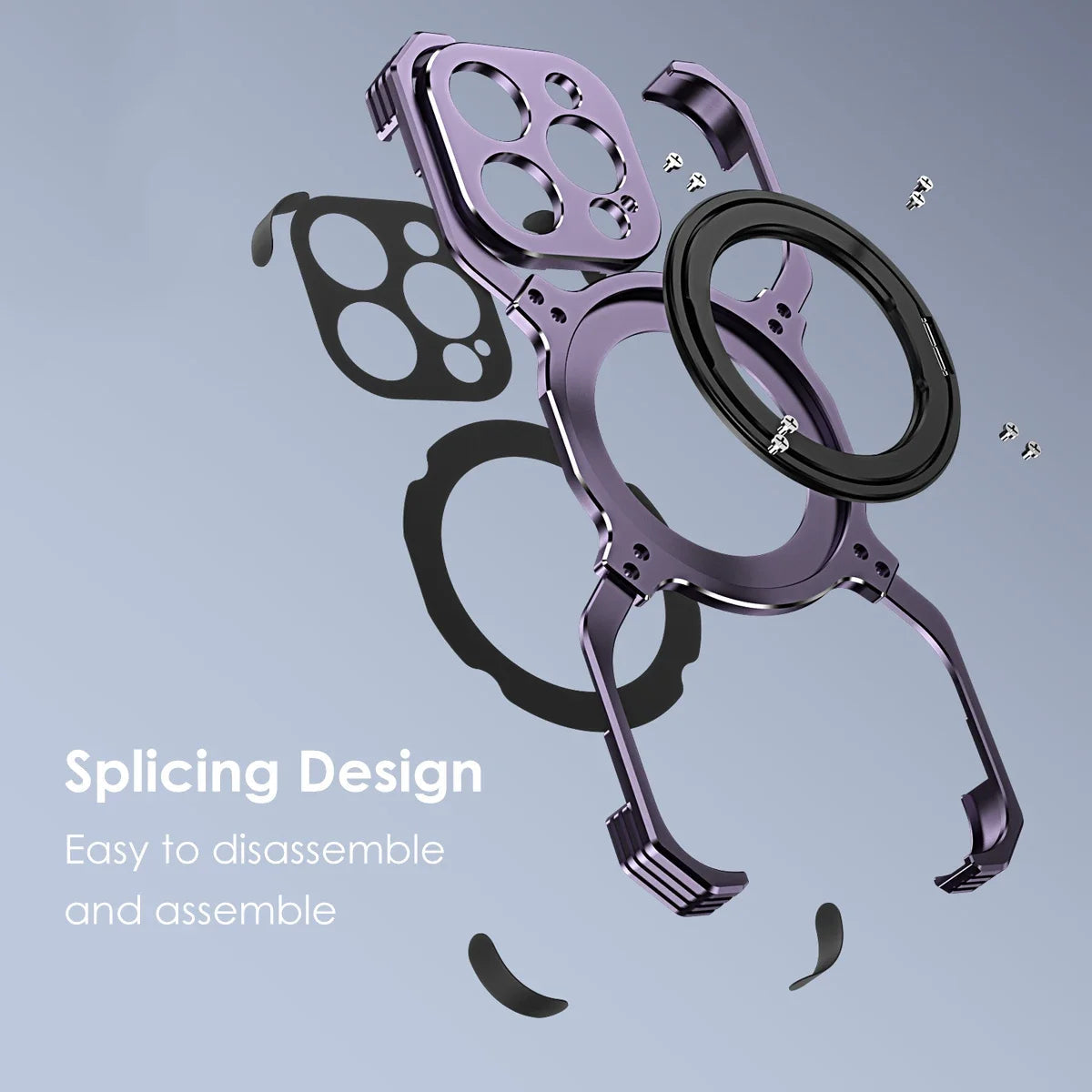 Funda Magnética 360° de Metal – Soporte y Protección para iPhone 13/14/15 Pro Max  Rusoft Innovation