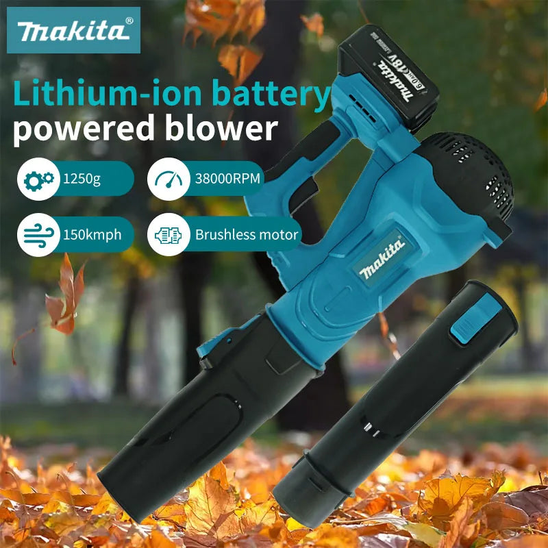 Soplador Turbo Inalámbrico 3 en 1 Compatible con Makita 18V – 38,000RPM, Motor Brushless, Portátil y Potente