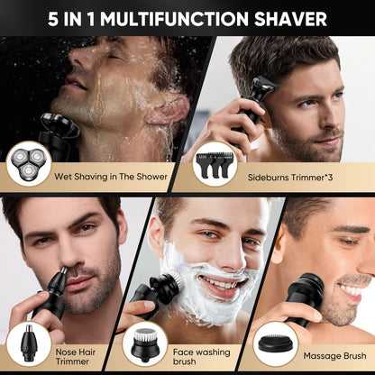 SEJOY Kit de Aseo Masculino 4 en 1 – Recortadora de Barba Eléctrica, Cortapelos, Afeitadora Inalámbrica y Recortador de Nariz Recargable  Rusoft Innovation